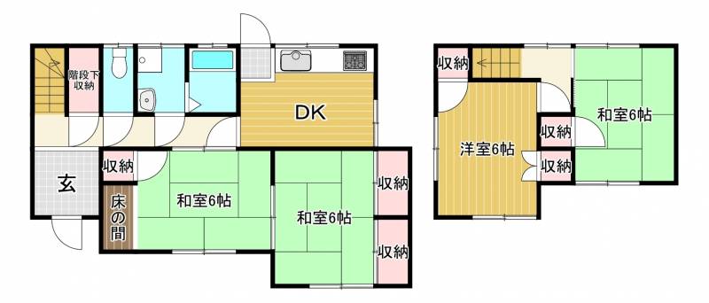 新居浜市萩生 一戸建 の間取り画像