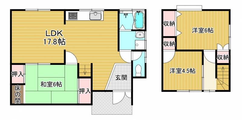 新居浜市又野 一戸建 の間取り画像