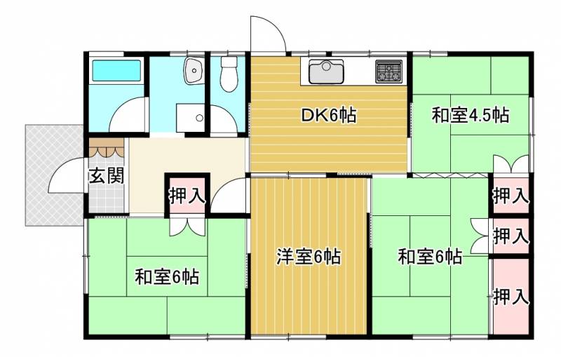 新居浜市観音原町 一戸建 の間取り画像