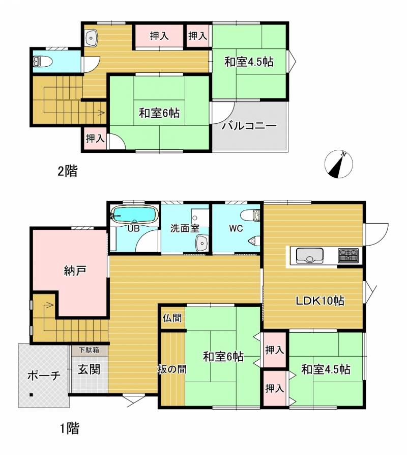 新居浜市坂井町 一戸建 の間取り画像