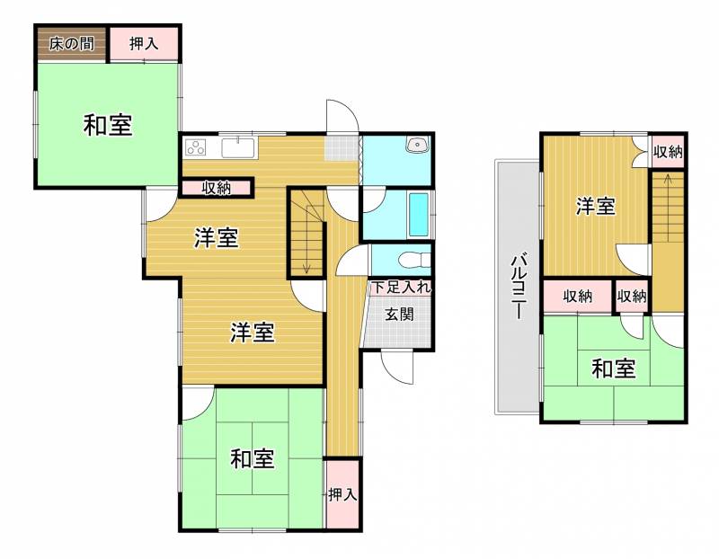 新居浜市松原町 一戸建 の間取り画像