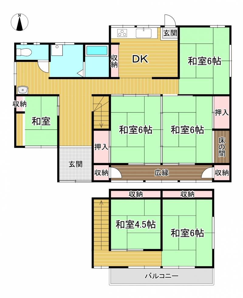 新居浜市本郷 一戸建 の間取り画像