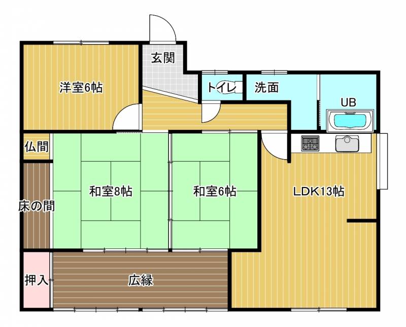 新居浜市八幡 一戸建 の間取り画像