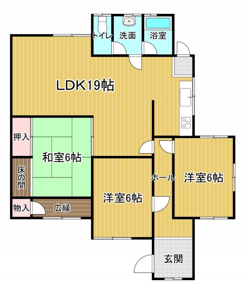 新居浜市篠場町 一戸建 の間取り画像