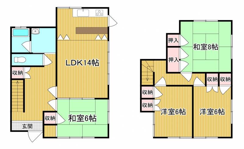 新居浜市庄内町 一戸建 の間取り画像