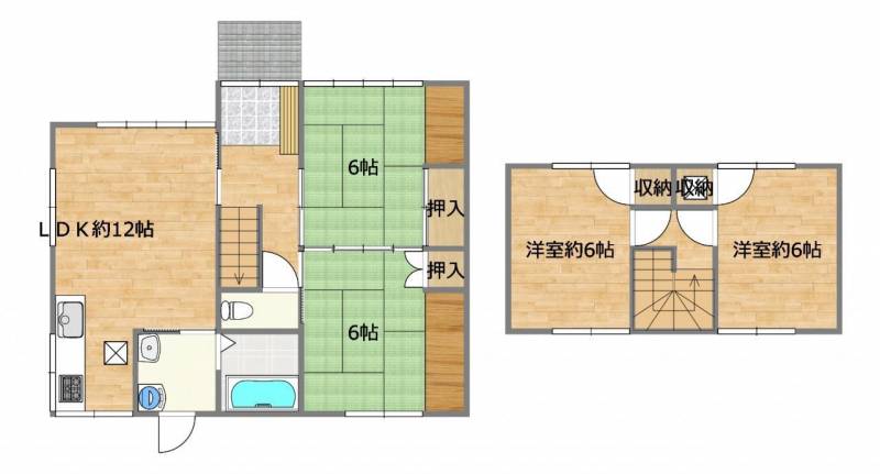 新居浜市南小松原町 一戸建 の間取り画像