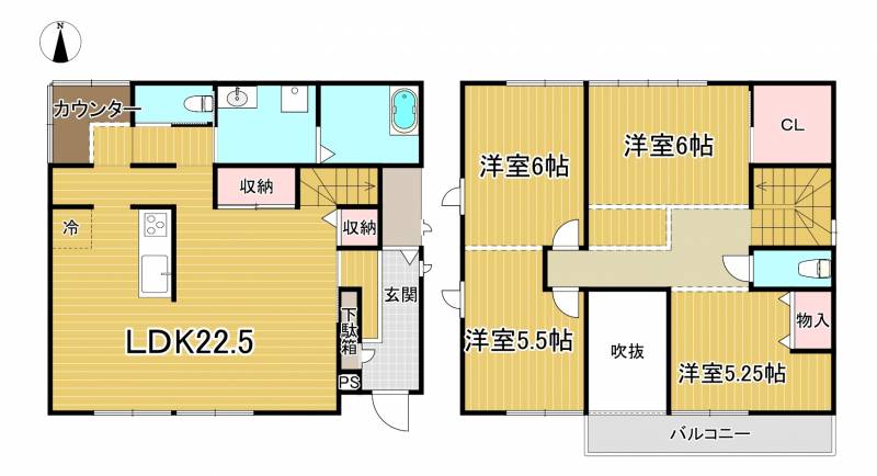 新居浜市政枝町 一戸建 の間取り画像