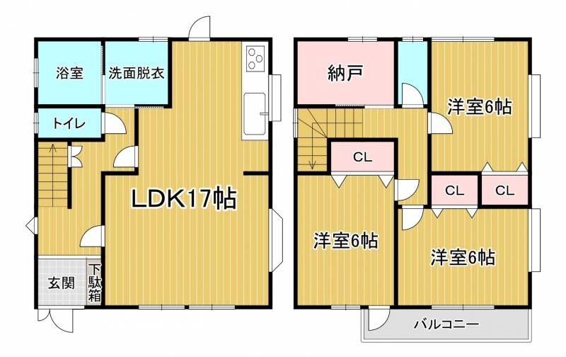 新居浜市庄内町 一戸建 の間取り画像