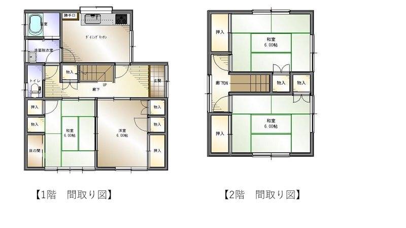 新居浜市中村 一戸建 の間取り画像