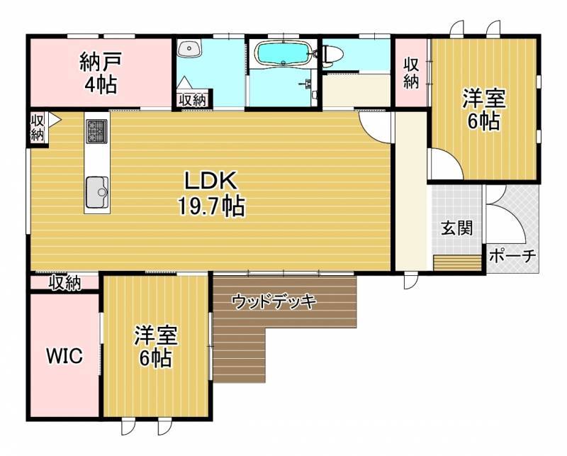 新居浜市庄内町 一戸建 の間取り画像