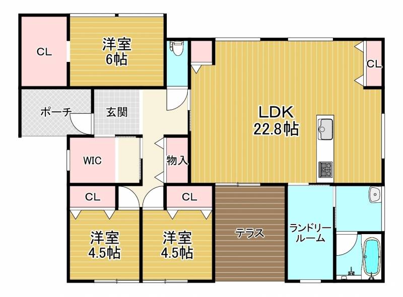 新居浜市高木町 一戸建 の間取り画像