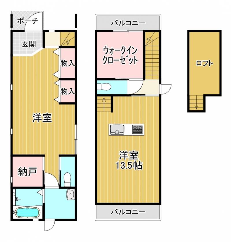 新居浜市郷 一戸建 の間取り画像