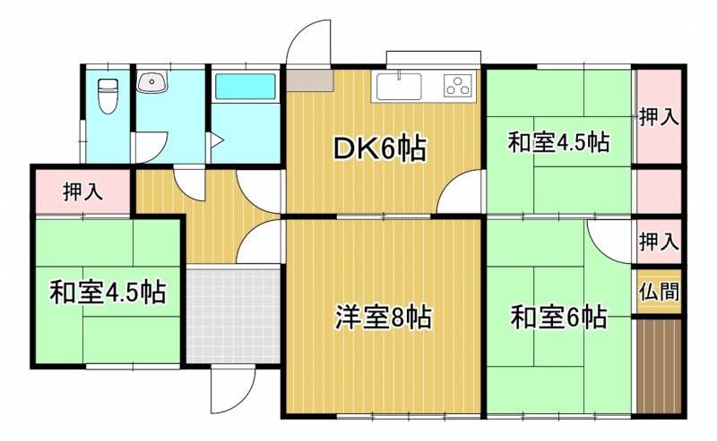 新居浜市本郷 一戸建 の間取り画像