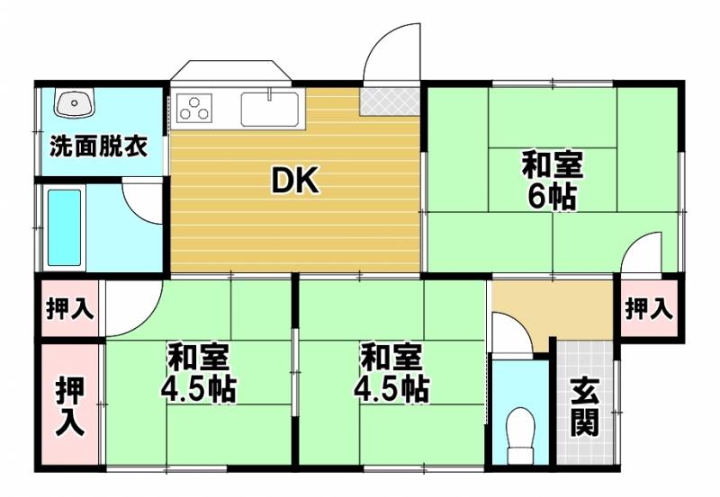 新居浜市城下町 一戸建 の間取り画像