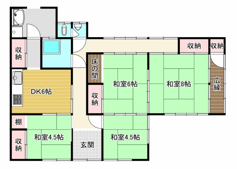 新居浜市大生院 一戸建 の間取り画像