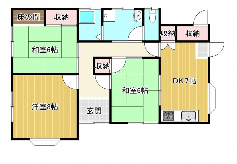 新居浜市又野 一戸建 の間取り画像