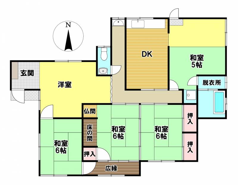 新居浜市中村 一戸建 の間取り画像