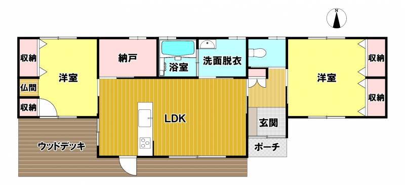 新居浜市本郷 一戸建 の間取り画像