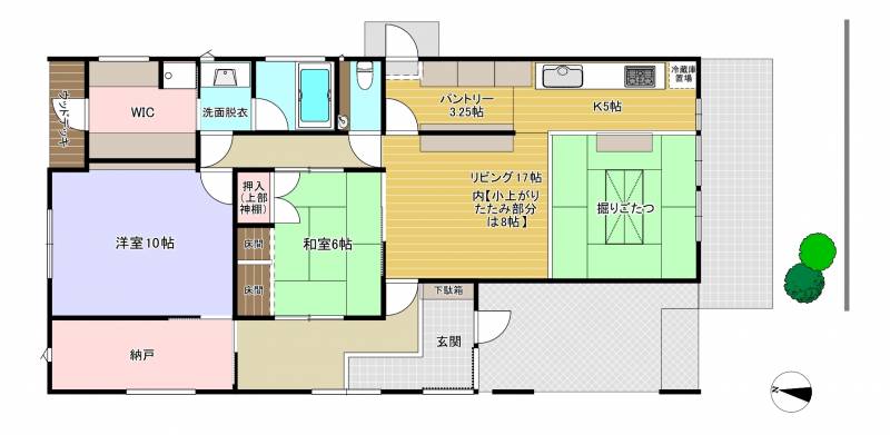 新居浜市萩生 一戸建 の間取り画像