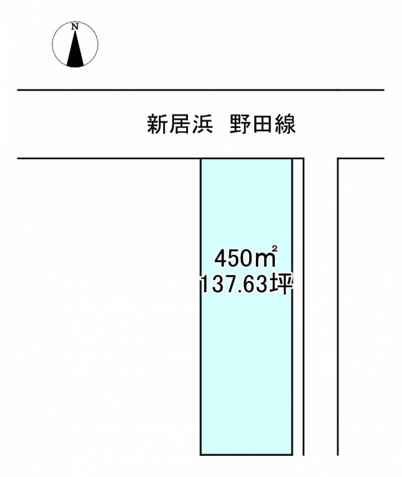 新居浜市多喜浜  の区画図