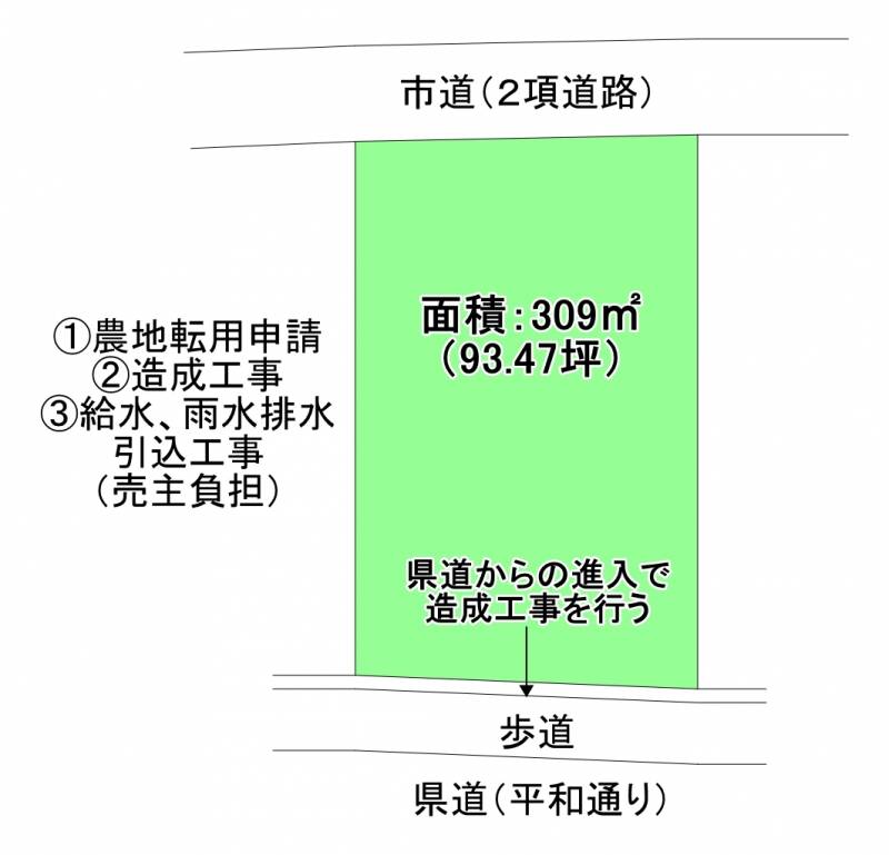 新居浜市高田  の区画図