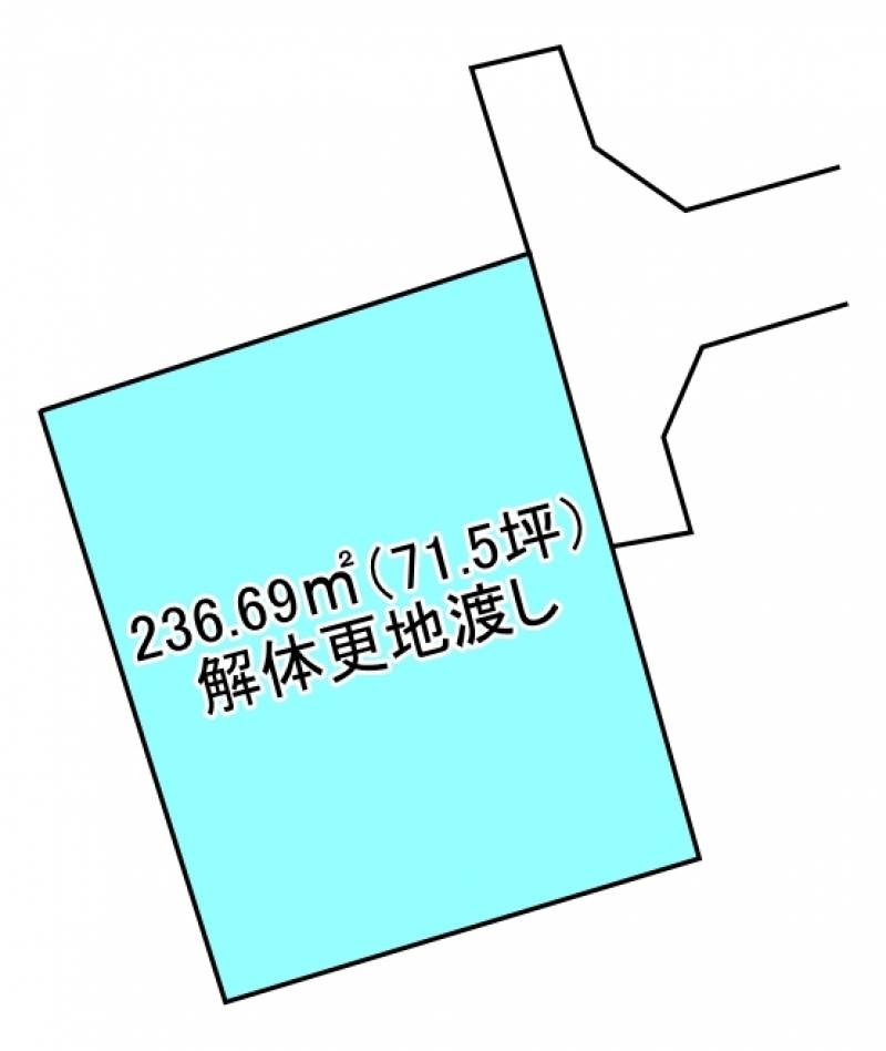 新居浜市田の上  の区画図
