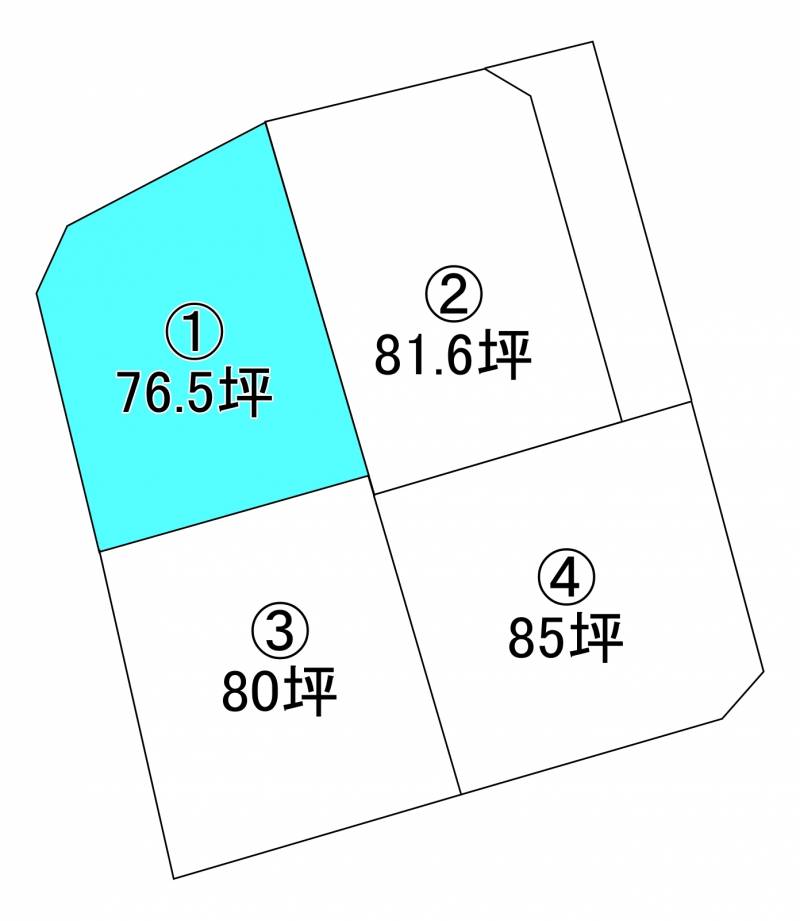 新居浜市北内町  1の区画図