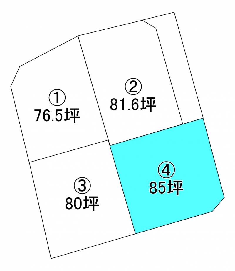 新居浜市北内町  4の区画図