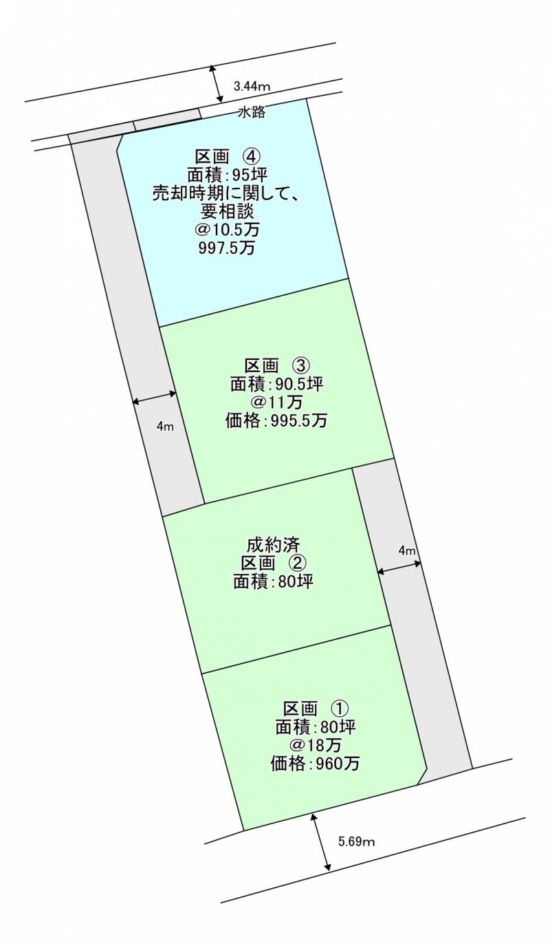 新居浜市田の上  区画　３の区画図