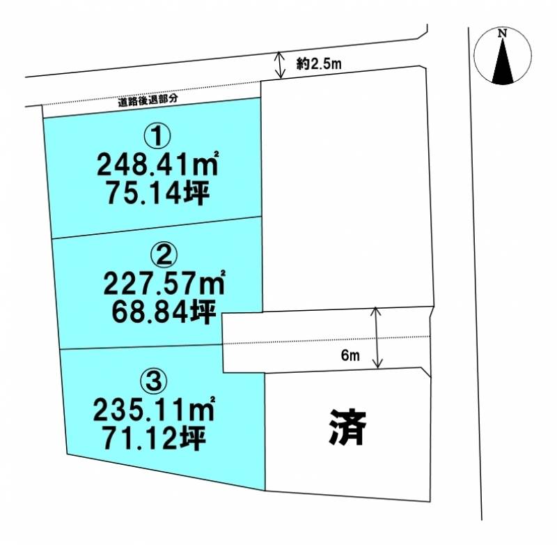 新居浜市郷  1号地の区画図