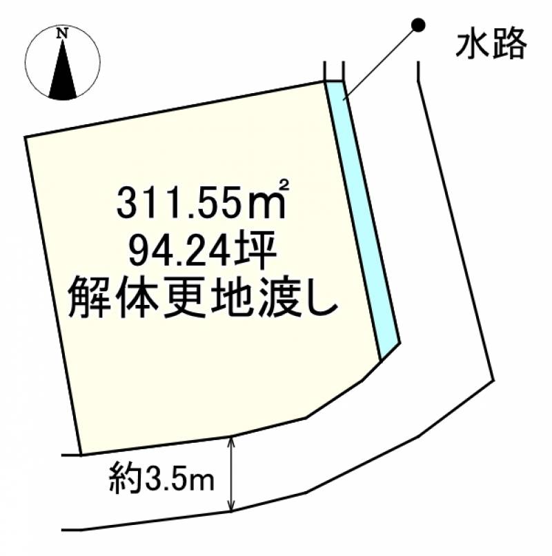 新居浜市萩生  の区画図