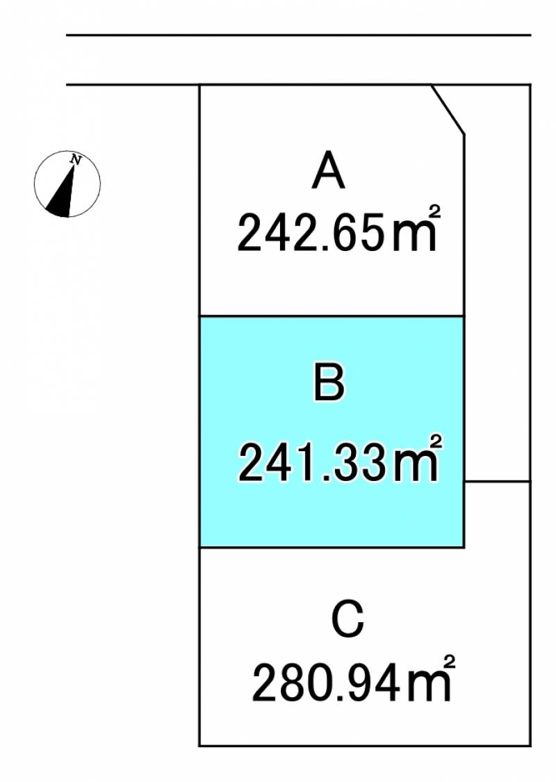 新居浜市政枝町  Bの区画図