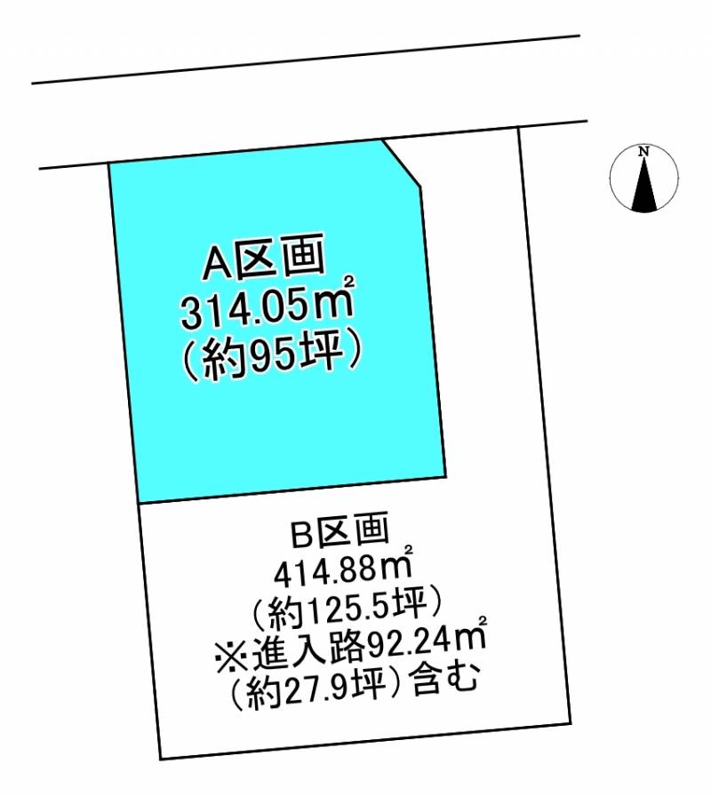 新居浜市沢津町  Aの区画図