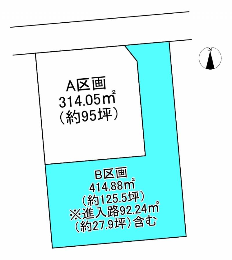 新居浜市沢津町  Bの区画図