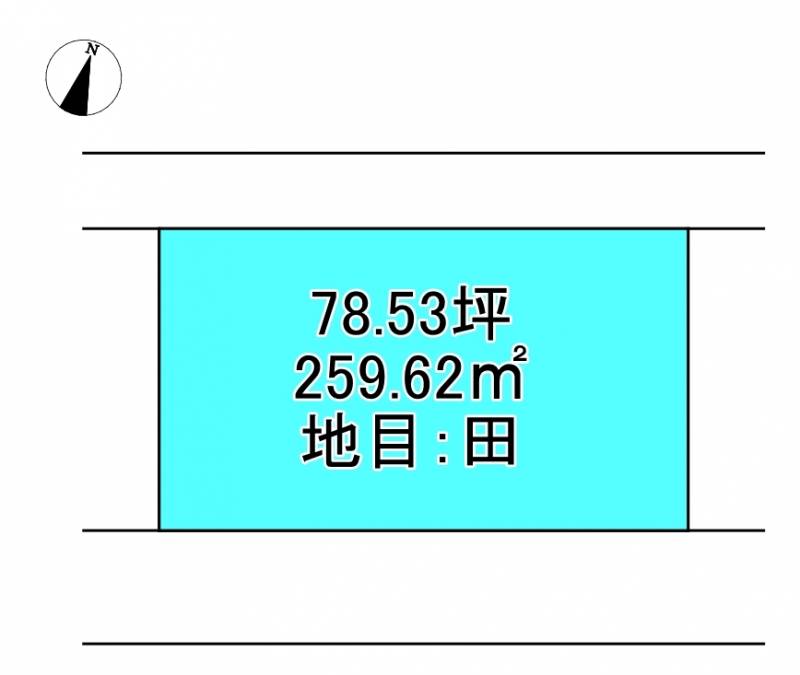 新居浜市田の上  の区画図