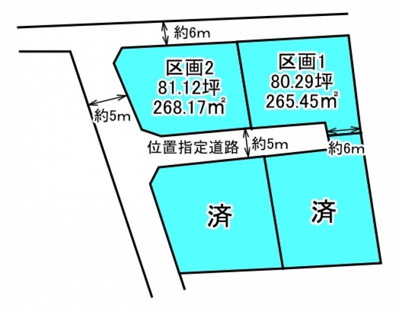 新居浜市久保田町  1の区画図