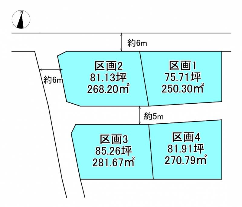 新居浜市久保田町  2の区画図