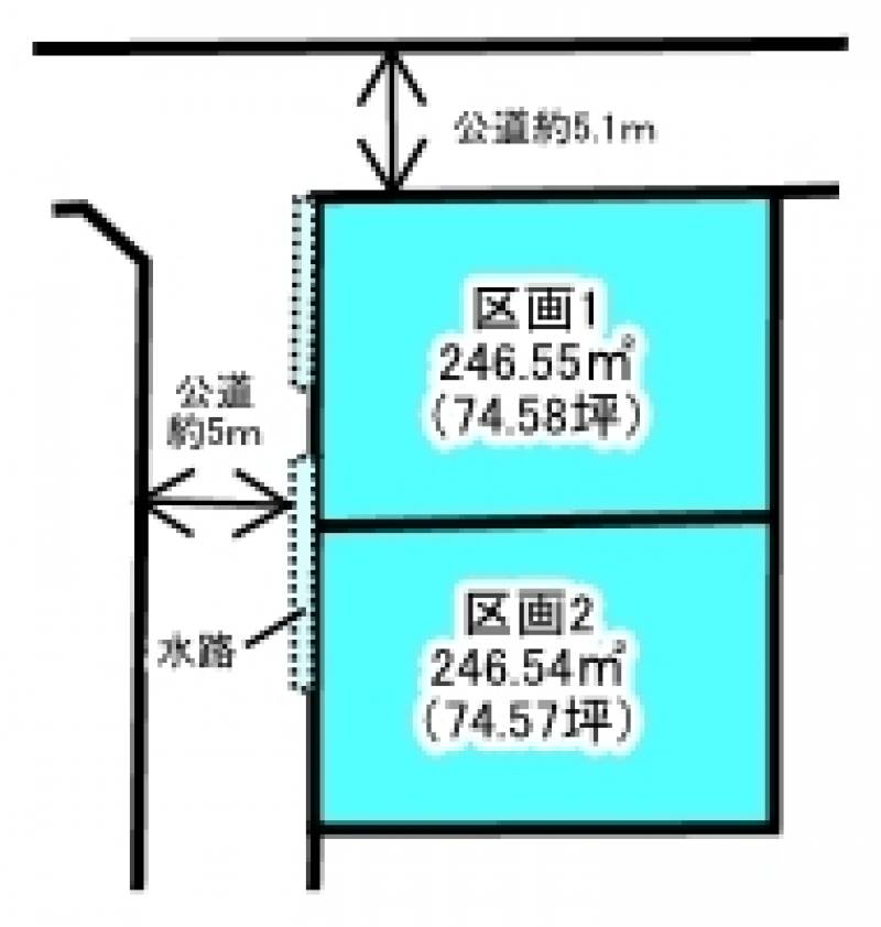 新居浜市田の上  1の区画図