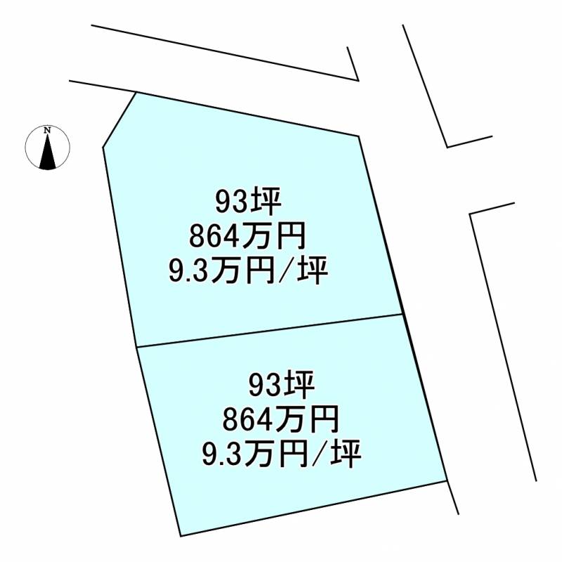 新居浜市東田  の区画図