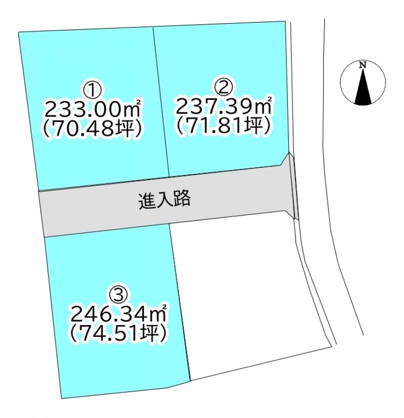 新居浜市外山町  ①の区画図