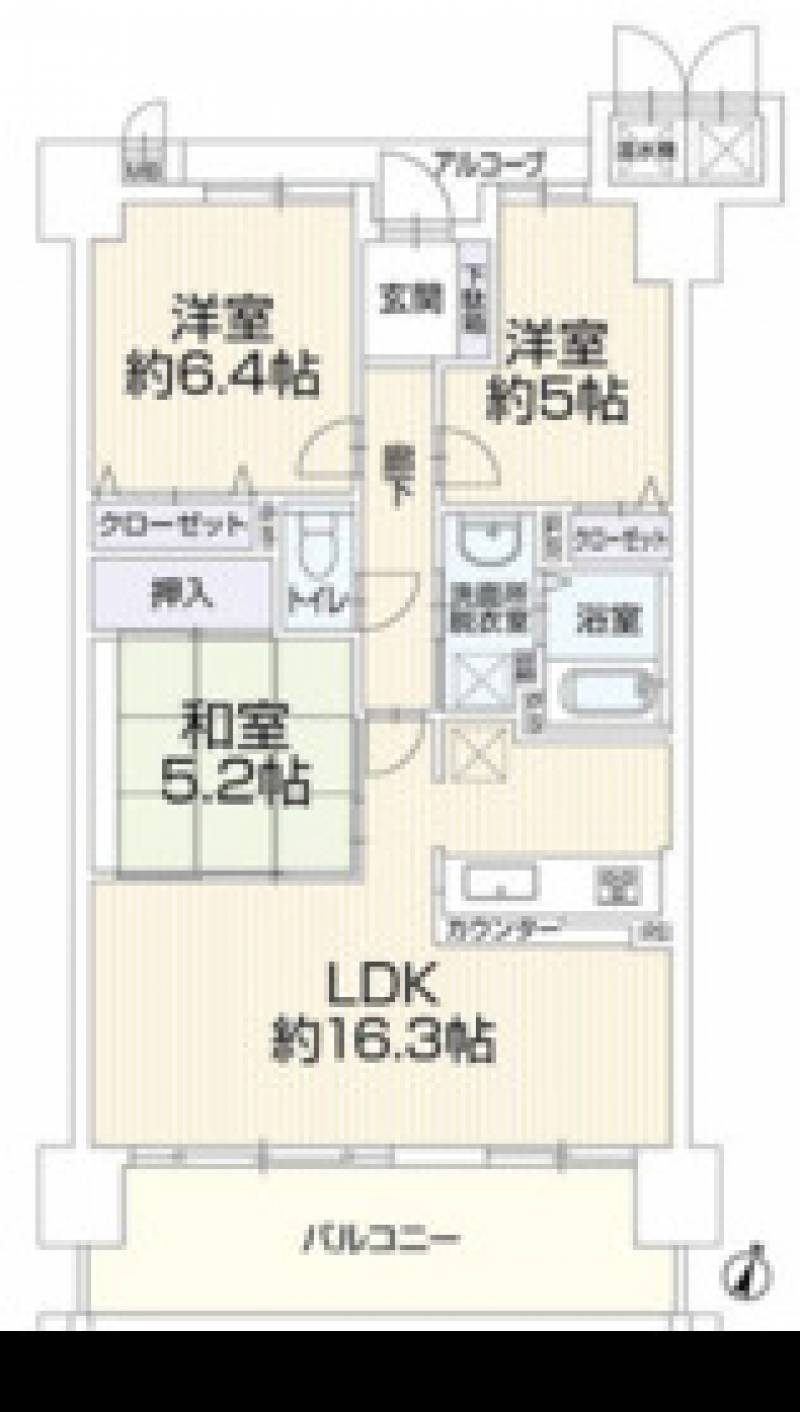 サーパス御殿前通り 804の間取り画像