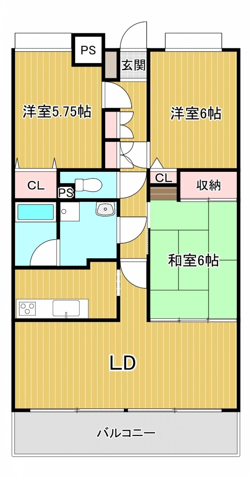 グランドール西条 806の間取り画像