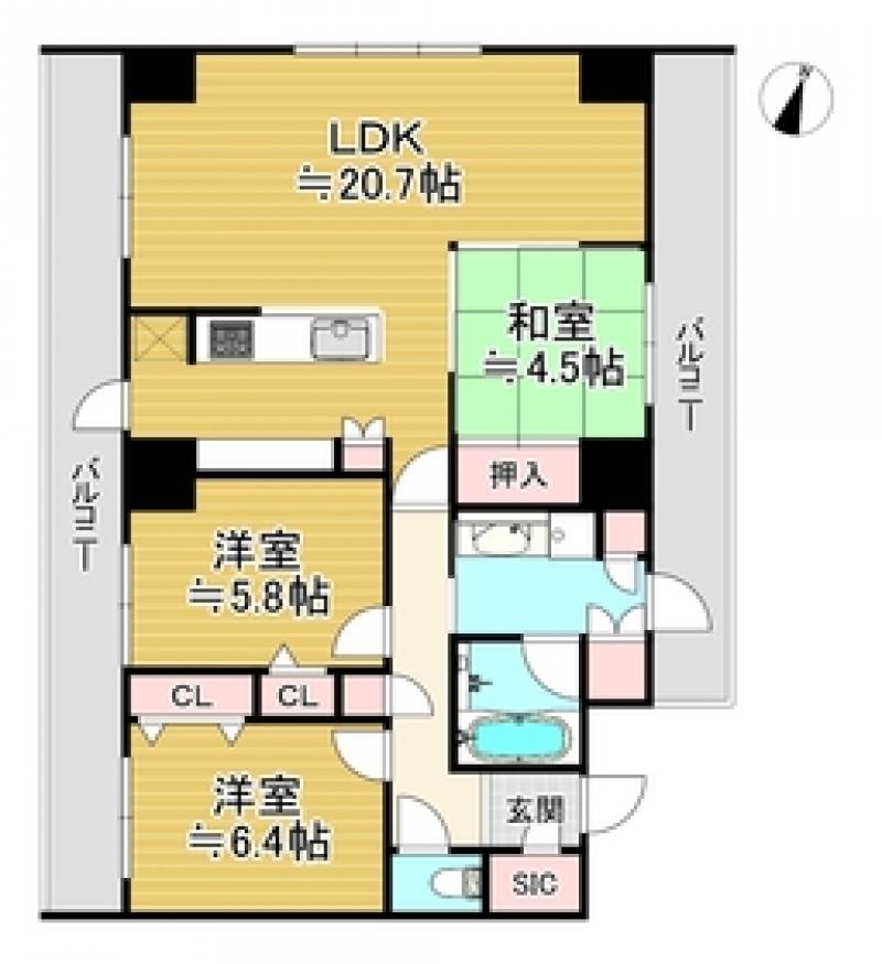 エスト・ソレイユ紺屋町 の間取り画像