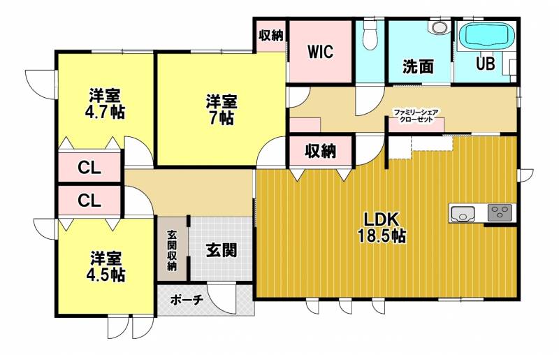 西条市下島山甲 一戸建 ④の間取り画像