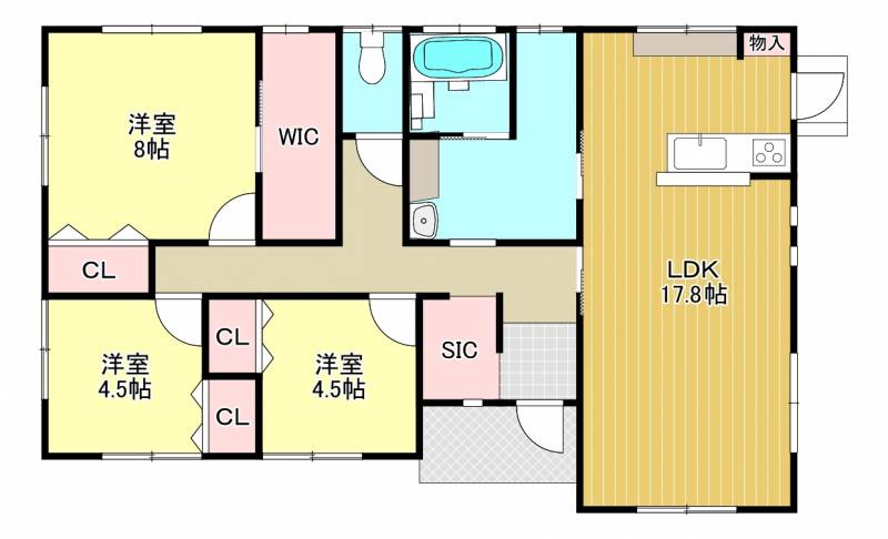 西条市下島山甲 一戸建 の間取り画像