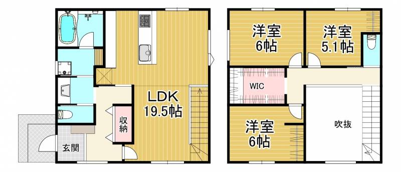 西条市福武甲 一戸建 3号地の間取り画像