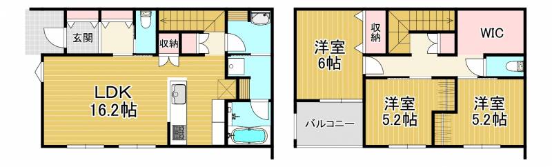 西条市大町 一戸建 ２号地の間取り画像