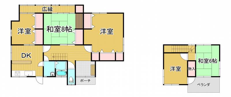 西条市北条 一戸建 の間取り画像