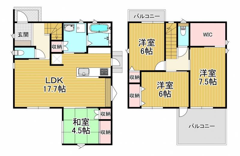 西条市喜多川 一戸建 の間取り画像