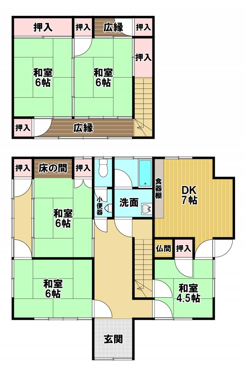 西条市三津屋 一戸建 の間取り画像